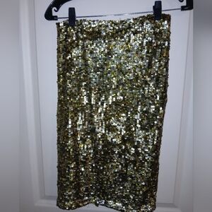 Sequin Gold Skirt ALICE & OLIVIA Free Shipping